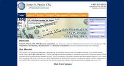 Desktop Screenshot of estherphahlacpa.com